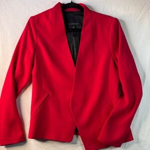 NWT-Banana Republic Women's Vibrant Red Open-Front Blazer